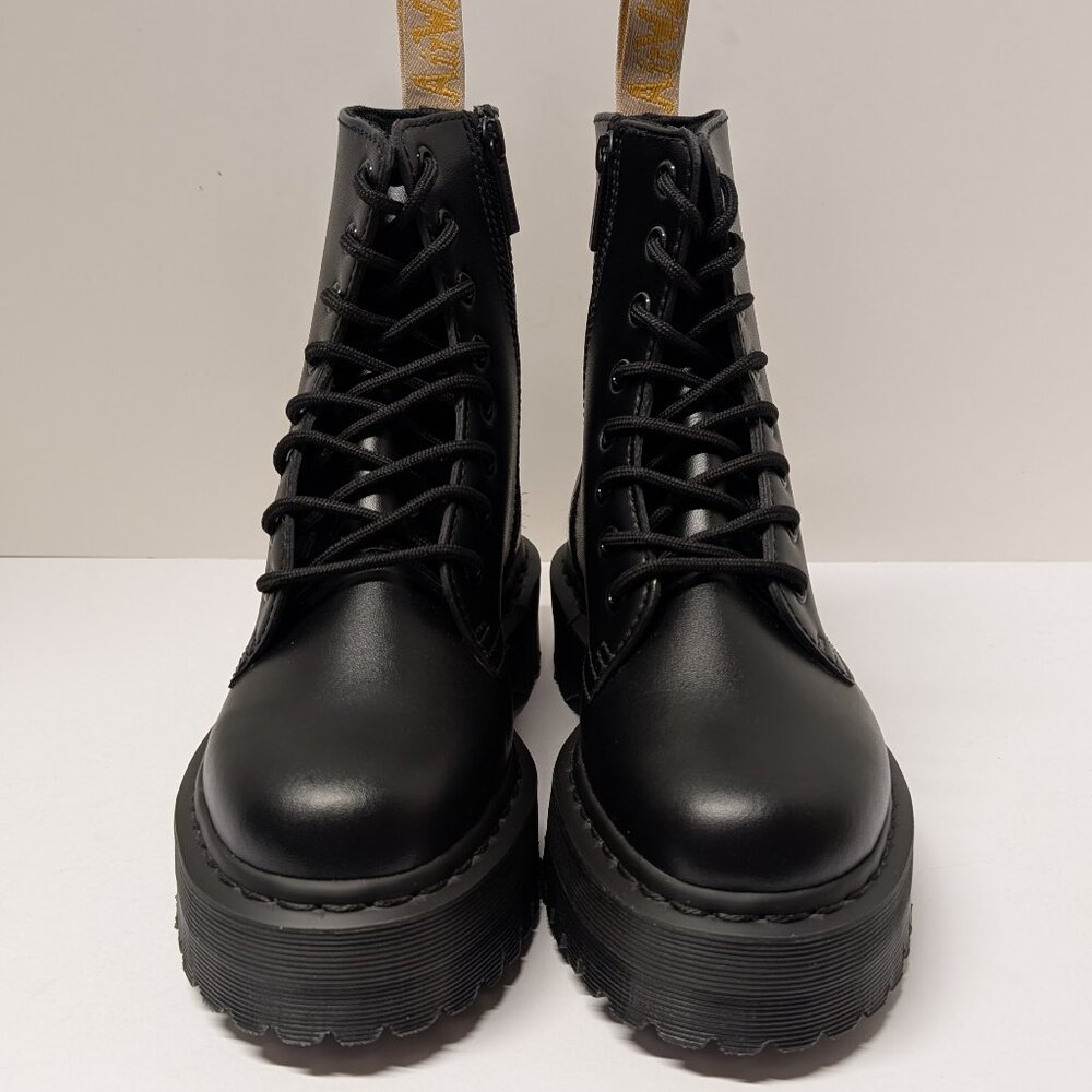 Dr. Martens V Jadon II Mono Vegan Platform Combat Moto Boots in Black-Felix Rub - Picture 3 of 16